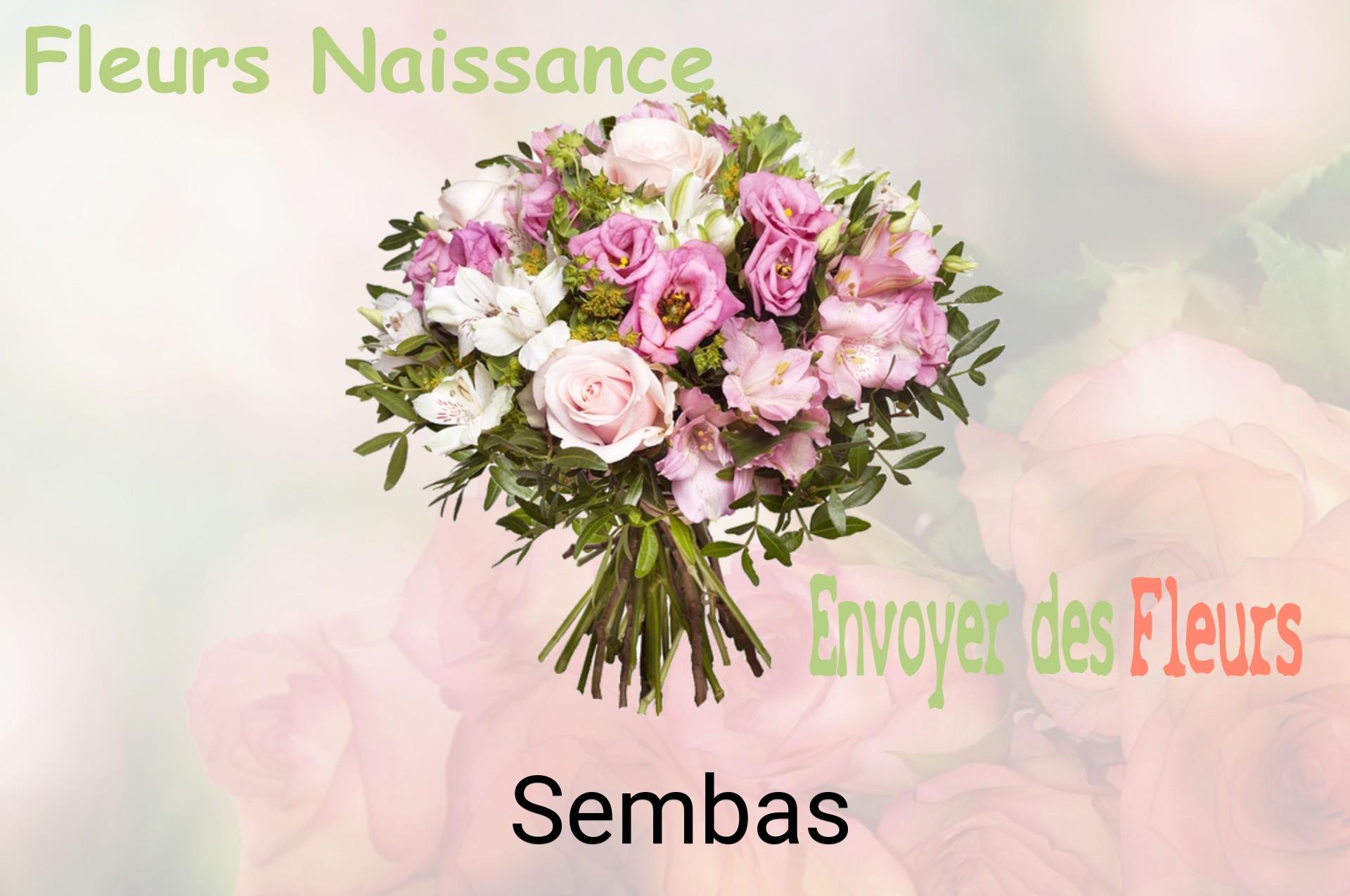 Bouquet de fleurs de naissance livré à Sembas